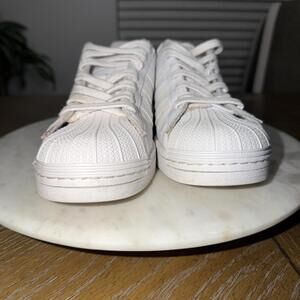Adidas Womens Superstar FV3285 White Casual Shoes Sneakers Size 9.5